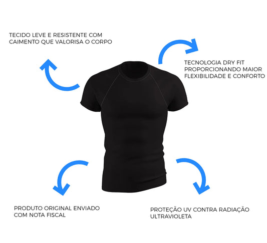 Camiseta Raglan Masculina Dry Fit Lisa Original treino academia crossfit