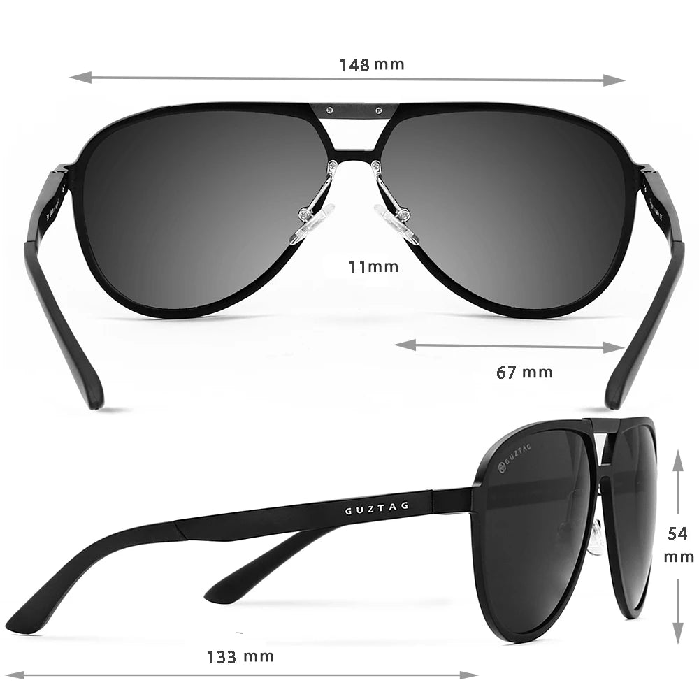 Óculos de sol polarizados de alumínio Masculino, clássicos, UV400